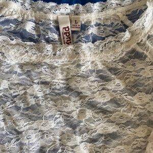 Lace top by Mudd, super sexy